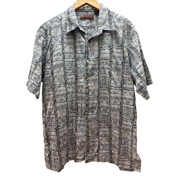 Tori Richard Hawaiian Cotton Button Up Short Sleeve Men’s Shirt Size Large - Picture 1 of 7